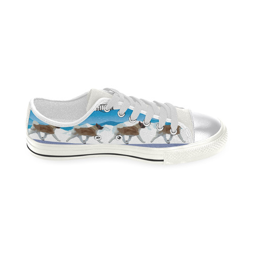 Akitas Rockin The Rockies Women's Classic Canvas Shoes (Model 018)