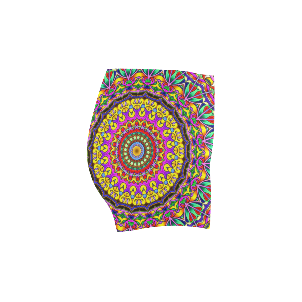 Oriental Watercolor Mandala multicolored h Briseis Skinny Shorts (Model L04)