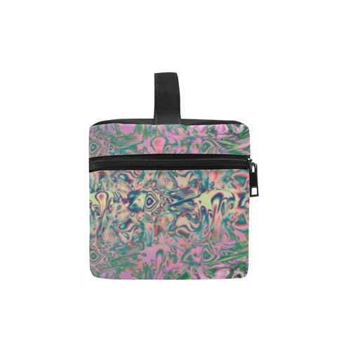 Watercolor Holograms Fractal Abstract Cosmetic Bag/Large (Model 1658)