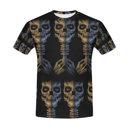 evil monster skull All Over Print T-Shirt for Men (USA Size) (Model T40)