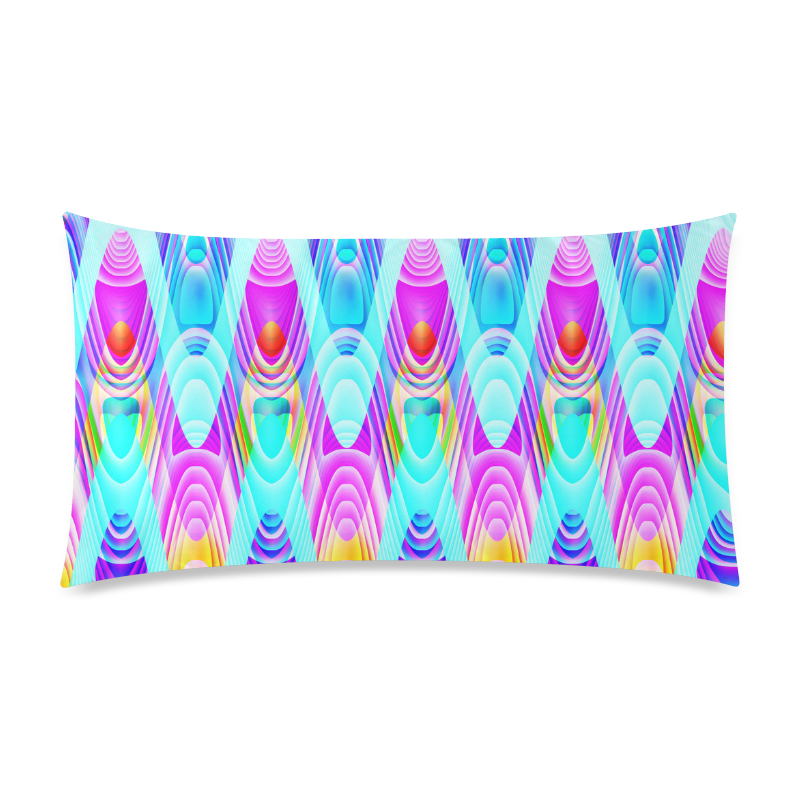 2D Wave #1B - Jera Nour Rectangle Pillow Case 20"x36"(Twin Sides)