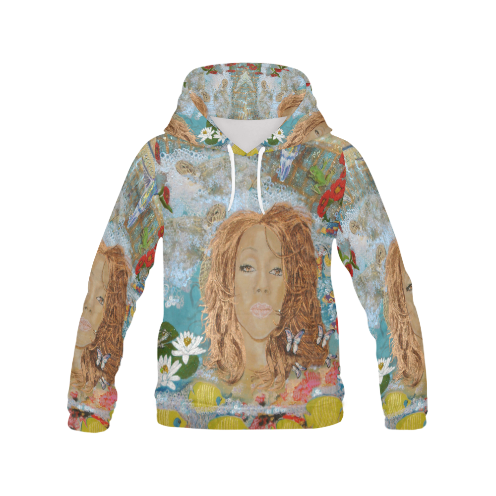 EHE3 All Over Print Hoodie for Women (USA Size) (Model H13)