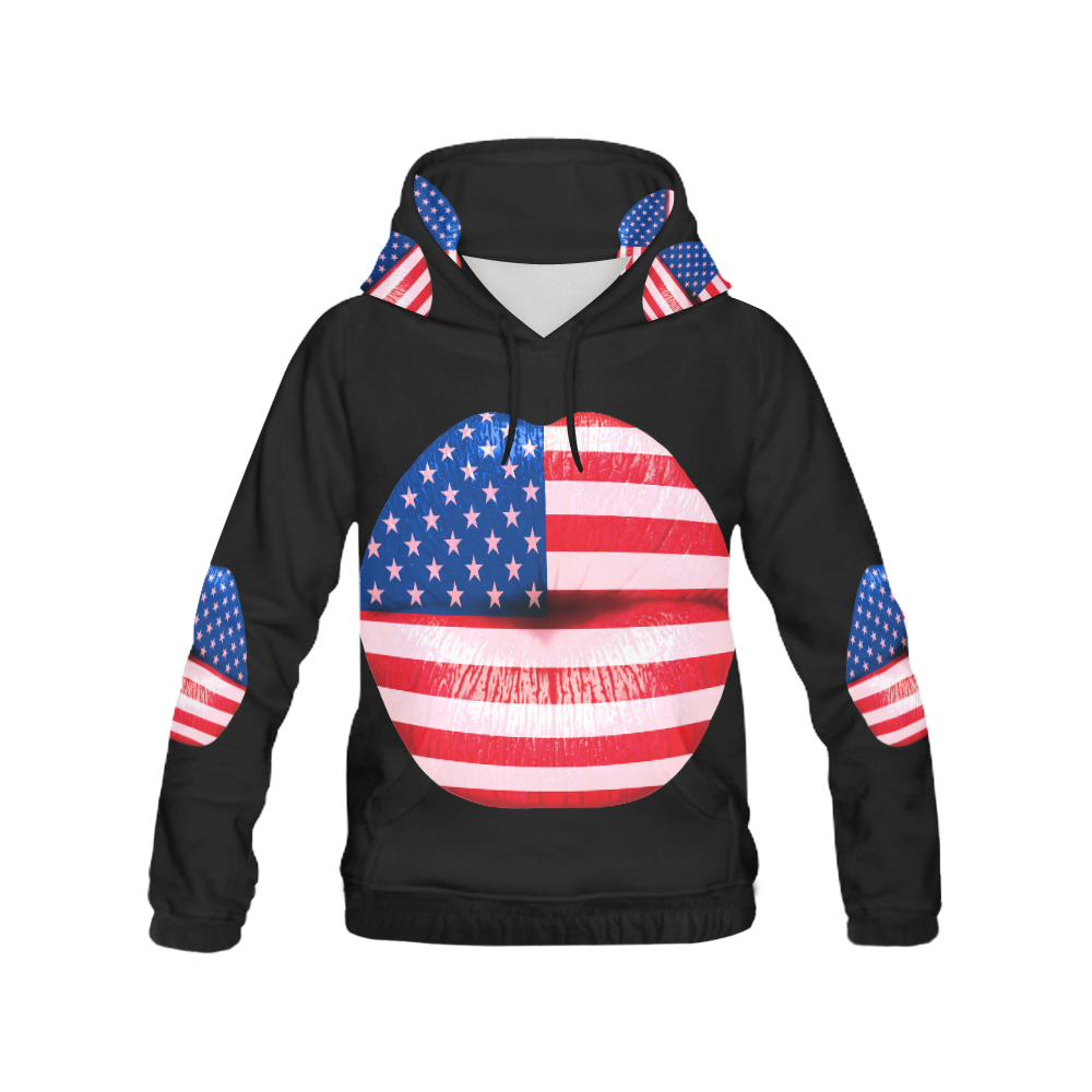 American smooch All Over Print Hoodie for Women (USA Size) (Model H13)
