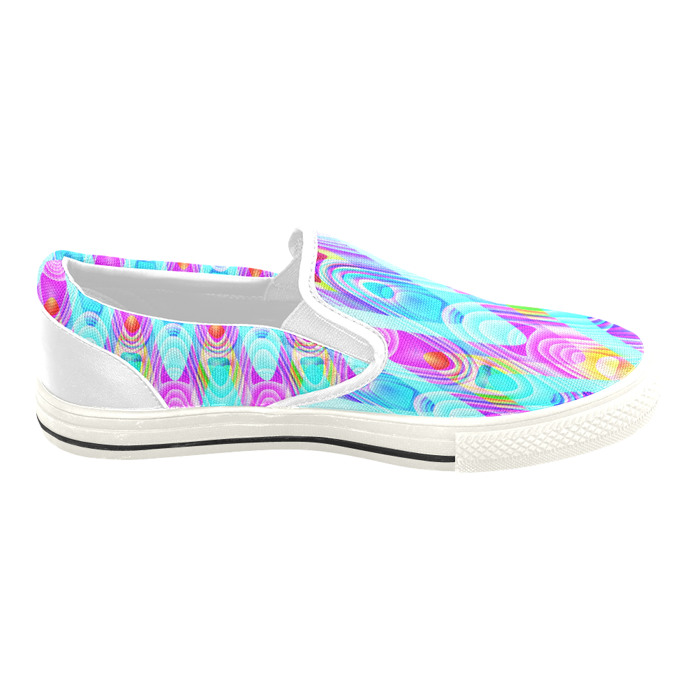 2D Wave #1B - Jera Nour Slip-on Canvas Shoes for Kid (Model 019)