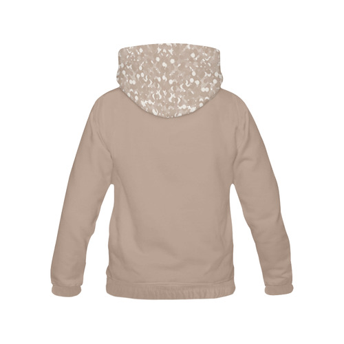 Warm Taupe Bubbles All Over Print Hoodie for Women (USA Size) (Model H13)