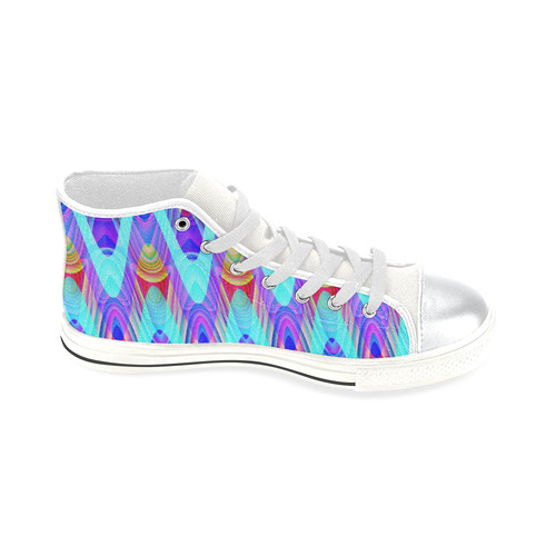 2D Wave #1A - Jera Nour High Top Canvas Shoes for Kid (Model 017)