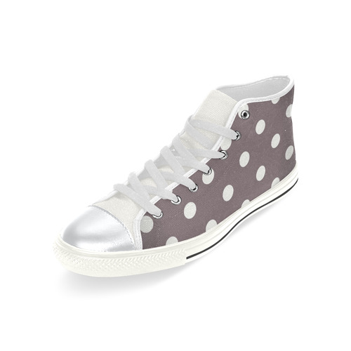 Designers kids Shoes with Retro 50 dots High Top Canvas Shoes for Kid (Model 017)