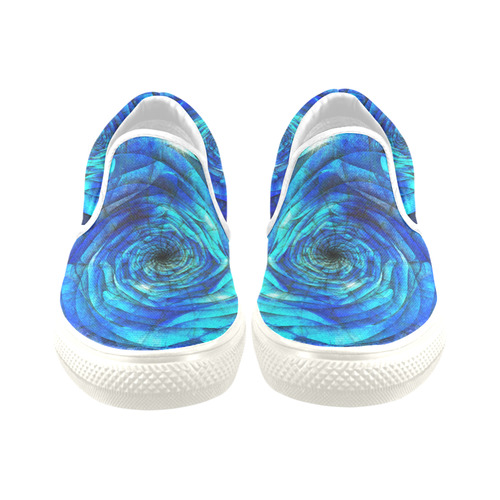 Galaxy Wormhole Spiral 3D - Jera Nour Slip-on Canvas Shoes for Kid (Model 019)