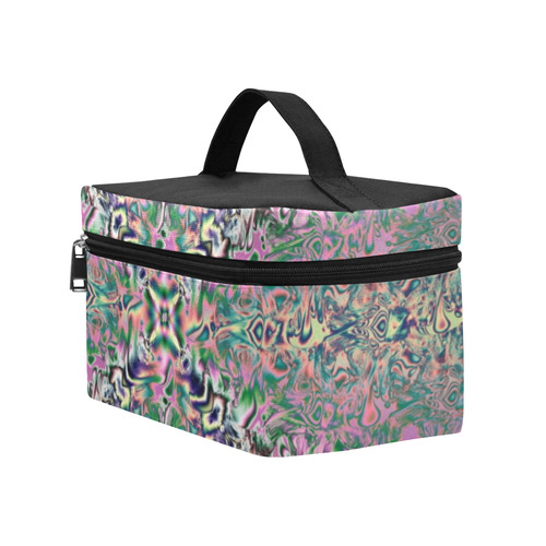 Watercolor Holograms Fractal Abstract Cosmetic Bag/Large (Model 1658)