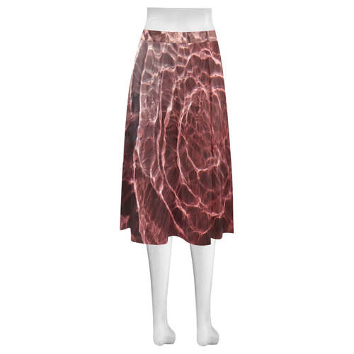 Dark Pink Ray of Light Mnemosyne Women's Crepe Skirt (Model D16)