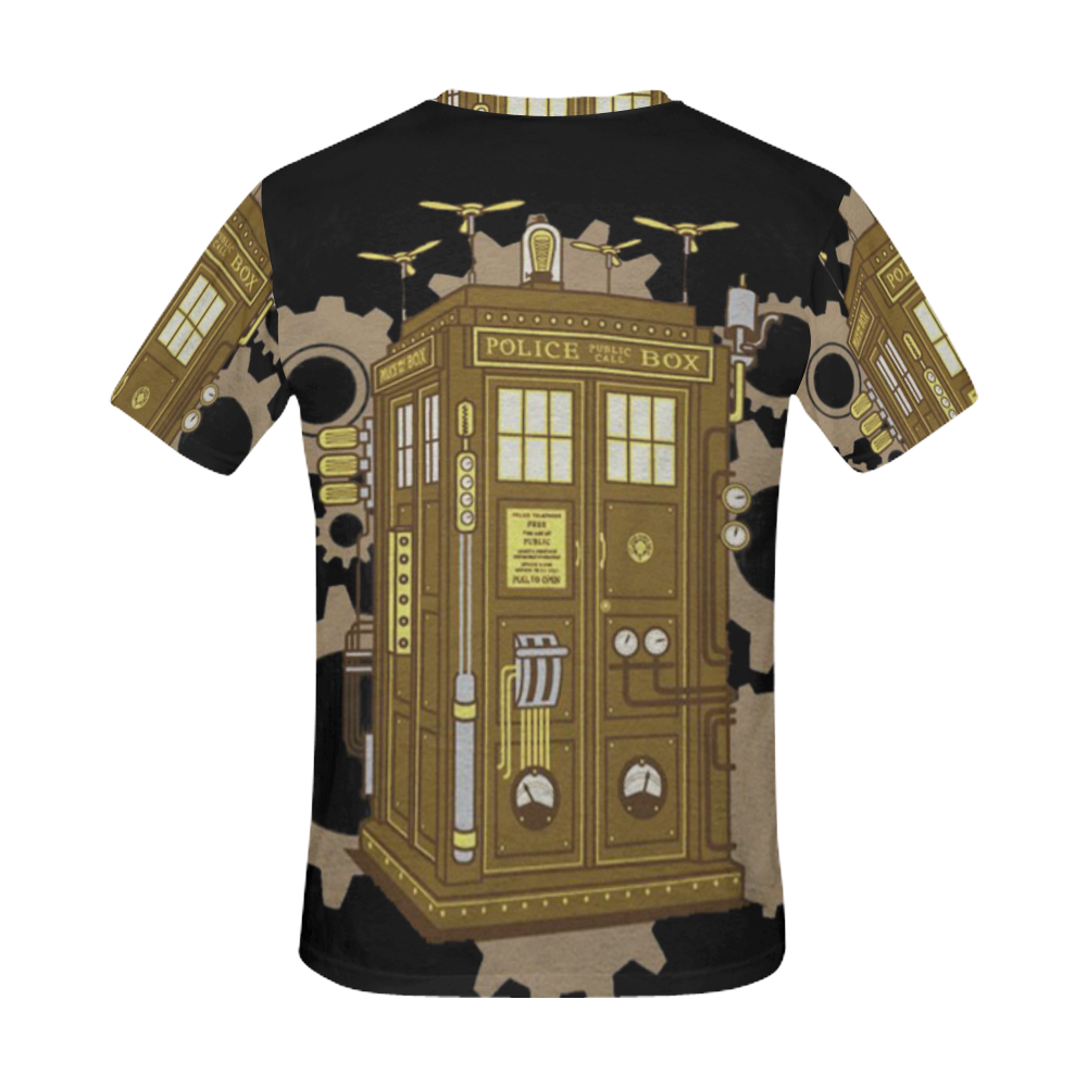steampunk police box All Over Print T-Shirt for Men (USA Size) (Model T40)