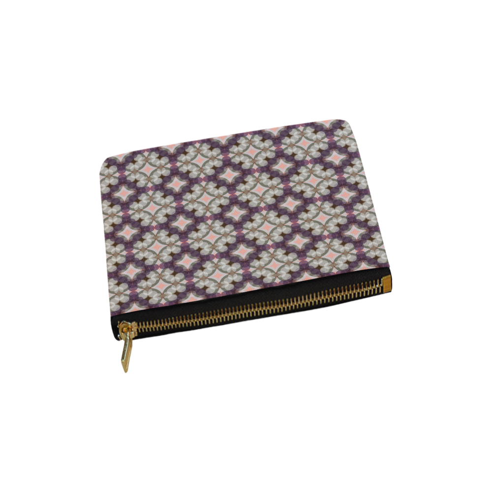 Violet Kaleidoscope Pattern Carry-All Pouch 6''x5''