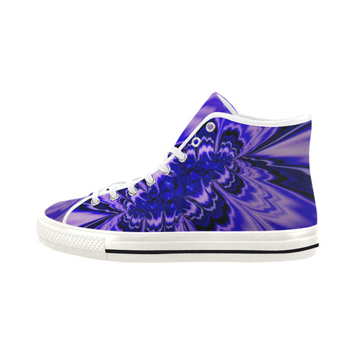 amazing Fractal 43 blue by JamColors Vancouver H Women's Canvas Shoes (1013-1)