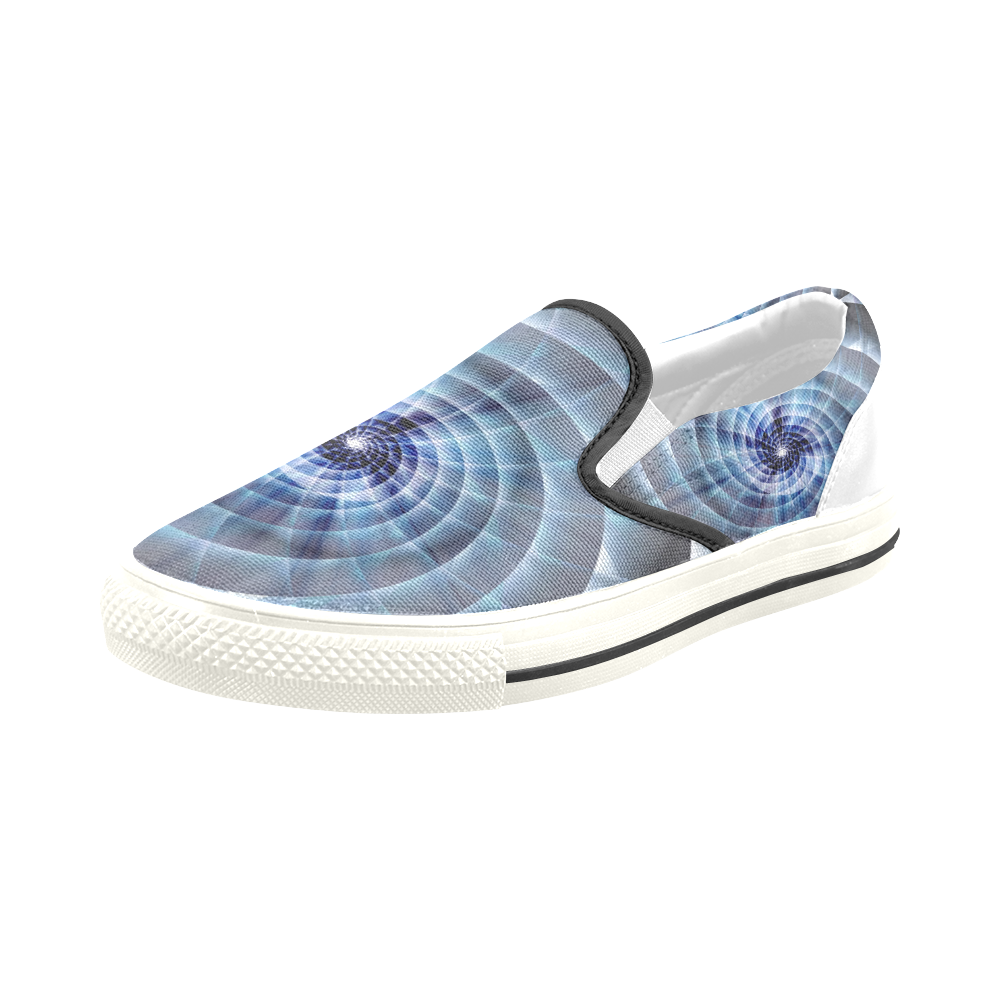 Spiral Eye 3D - Jera Nour Men's Slip-on Canvas Shoes (Model 019)