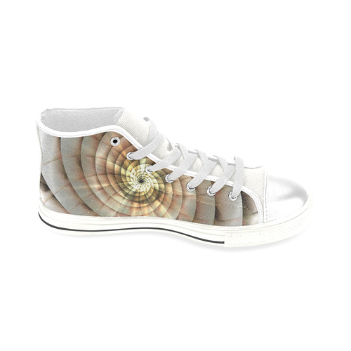 Spiral Eye 3D - Jera Nour Men’s Classic High Top Canvas Shoes (Model 017)