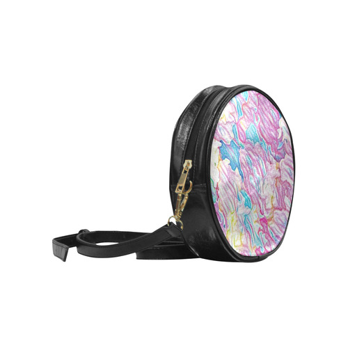 Flower Colors Abtract Round Sling Bag (Model 1647)
