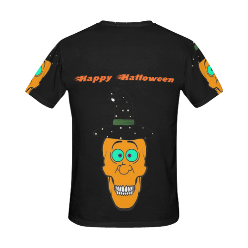 Pumkin Skully by Popart Lover All Over Print T-Shirt for Men (USA Size) (Model T40)