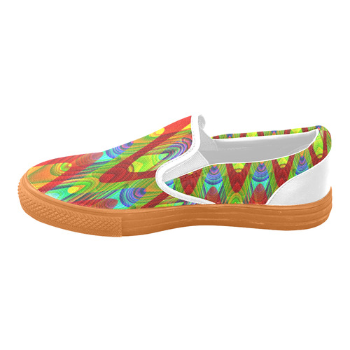 2D Wave #1A - Jera Nour Slip-on Canvas Shoes for Men/Large Size (Model 019)
