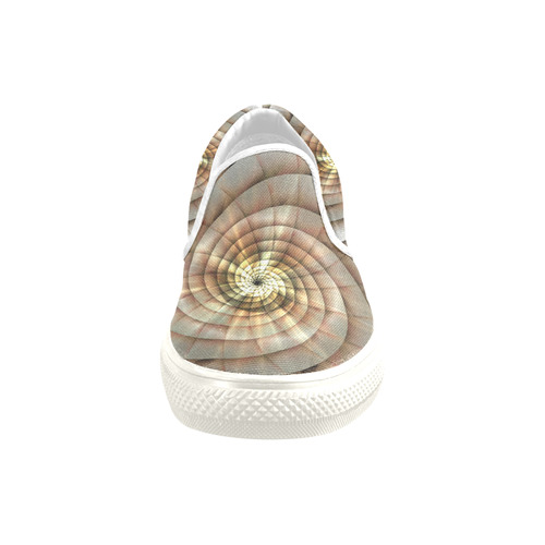 Spiral Eye 3D - Jera Nour Men's Slip-on Canvas Shoes (Model 019)