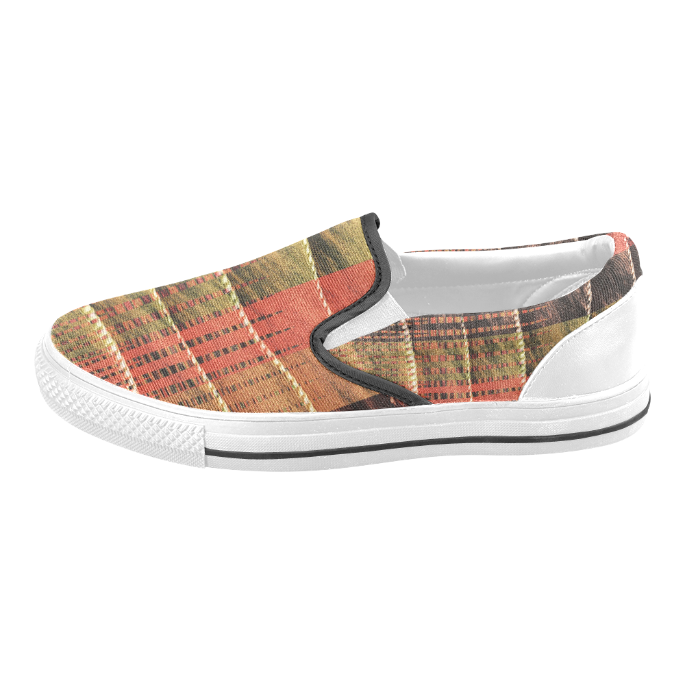 Batik Maharani #6 Vertical - Jera Nour Men's Unusual Slip-on Canvas Shoes (Model 019)