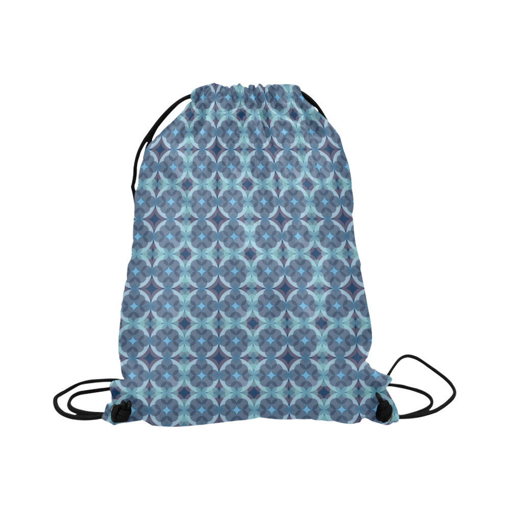 Sapphire Kaleidoscope Pattern Large Drawstring Bag Model 1604 (Twin Sides)  16.5"(W) * 19.3"(H)