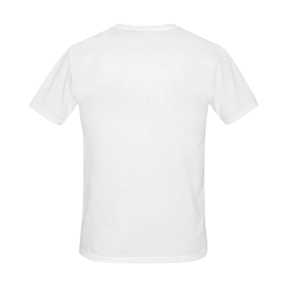 RETRO FLOWERS Designers t-shirt / white, grey All Over Print T-Shirt for Men (USA Size) (Model T40)