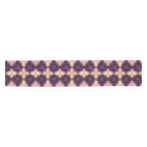 Purple Kaleidoscope Pattern Table Runner 14x72 inch