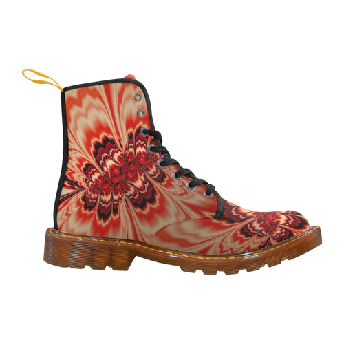 amazing Fractal 43 red by JamColors Martin Boots For Women Model 1203H