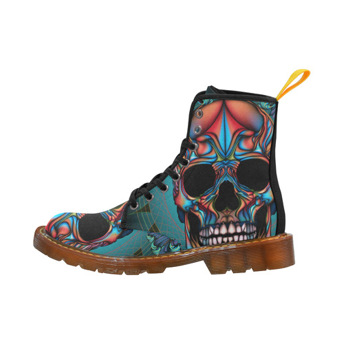 Colorful Skull Martin Boots For Women Model 1203H