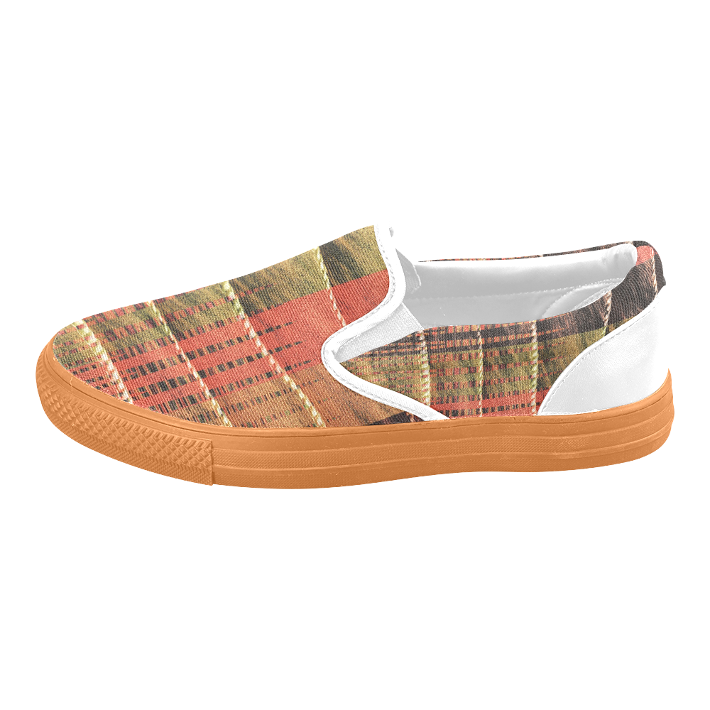 Batik Maharani #6 Vertical - Jera Nour Slip-on Canvas Shoes for Men/Large Size (Model 019)