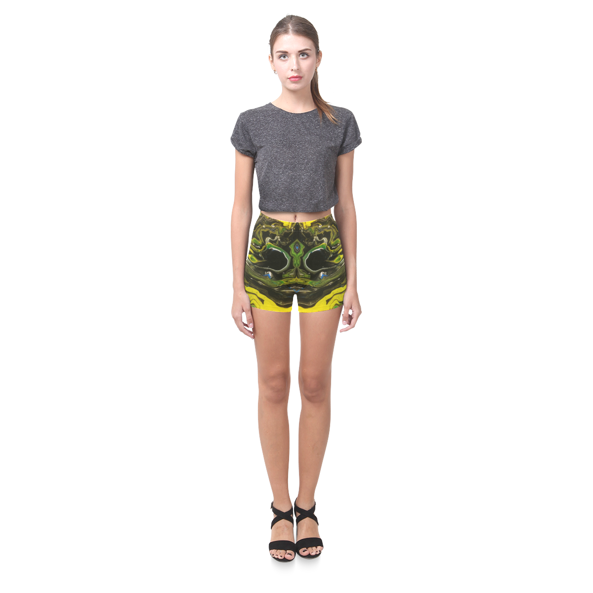 Liquified Rainforest Briseis Skinny Shorts (Model L04)