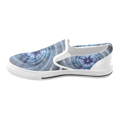 Spiral Eye 3D - Jera Nour Men's Unusual Slip-on Canvas Shoes (Model 019)