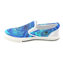Galaxy Wormhole Spiral 3D - Jera Nour Men's Unusual Slip-on Canvas Shoes (Model 019)
