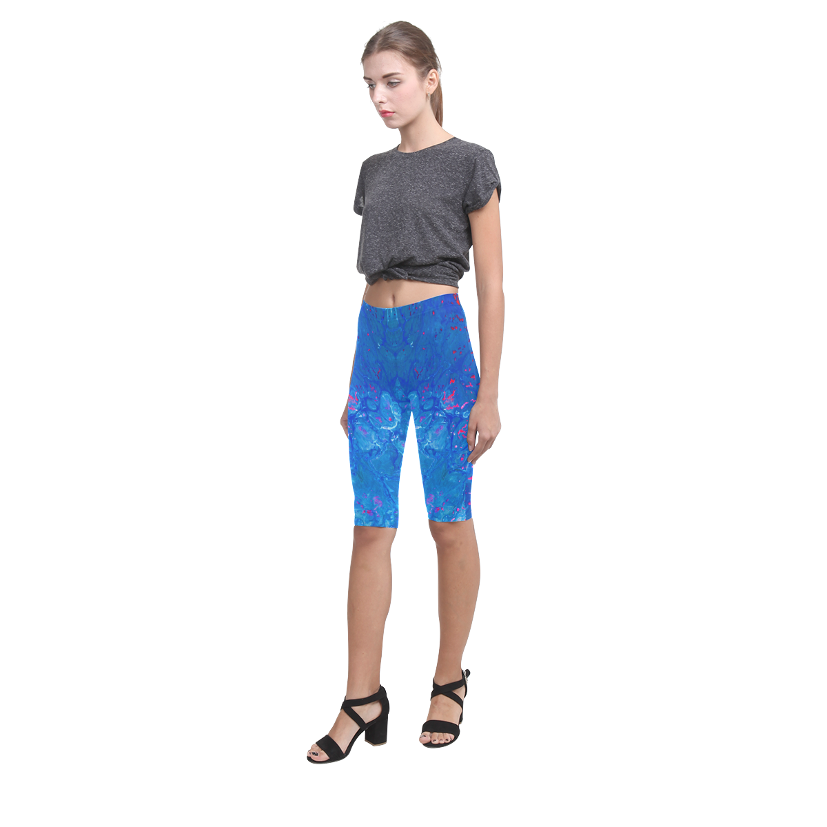 Jellyfish Party Hestia Cropped Leggings (Model L03)