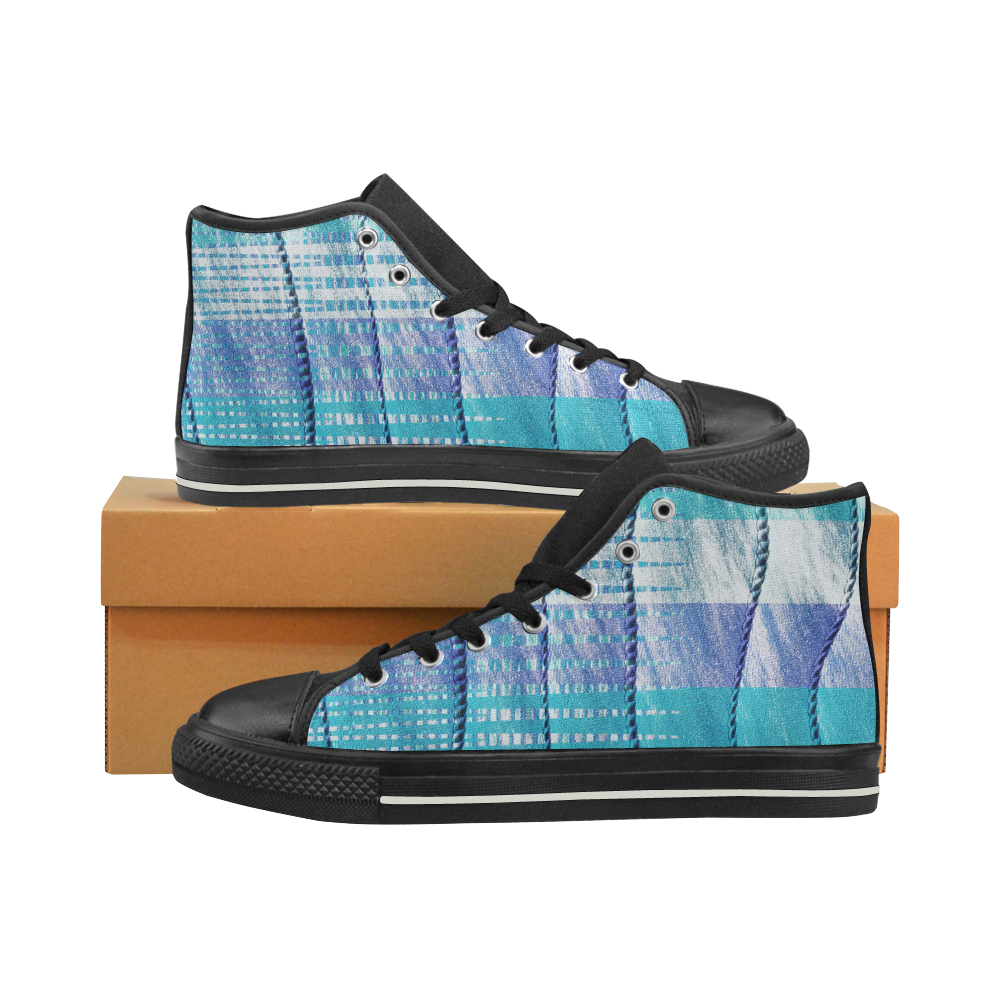 Batik Maharani #6 Vertical - Jera Nour Men’s Classic High Top Canvas Shoes (Model 017)