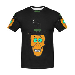 Pumkin Skully by Popart Lover All Over Print T-Shirt for Men (USA Size) (Model T40)