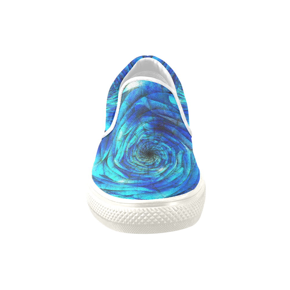 Galaxy Wormhole Spiral 3D - Jera Nour Men's Unusual Slip-on Canvas Shoes (Model 019)