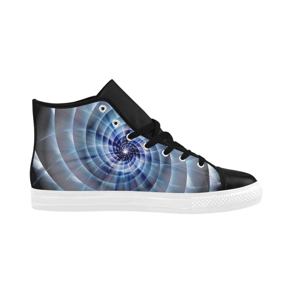 Spiral Eye 3D - Jera Nour Aquila High Top Microfiber Leather Men's Shoes (Model 032)