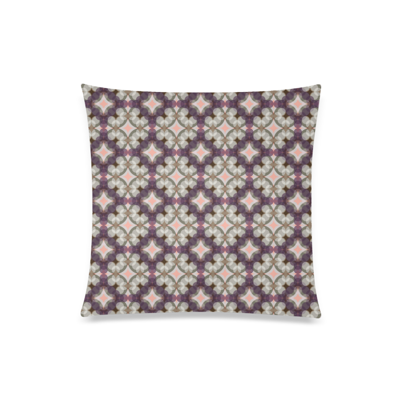 Violet Kaleidoscope Pattern Custom Zippered Pillow Case 20"x20"(Twin Sides)
