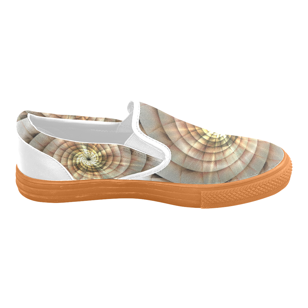 Spiral Eye 3D - Jera Nour Slip-on Canvas Shoes for Men/Large Size (Model 019)