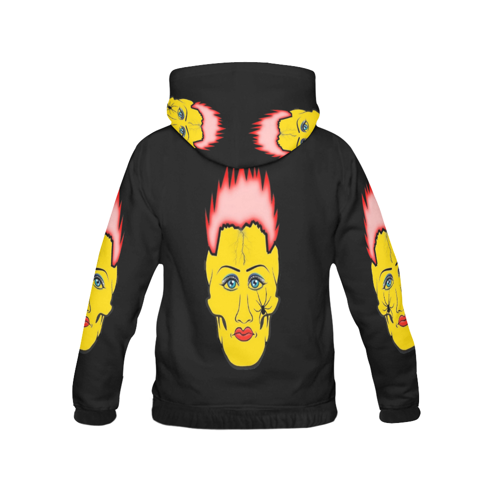 Skully Lady by Popart Lover All Over Print Hoodie for Women (USA Size) (Model H13)