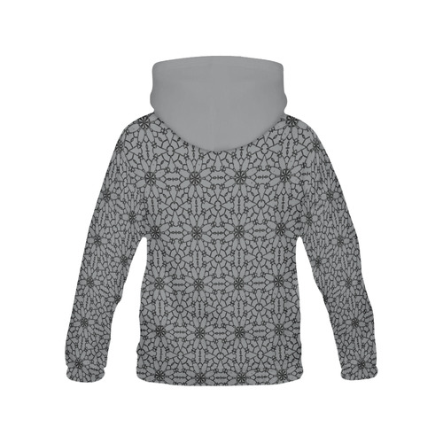 Sharkskin Lace All Over Print Hoodie for Women (USA Size) (Model H13)