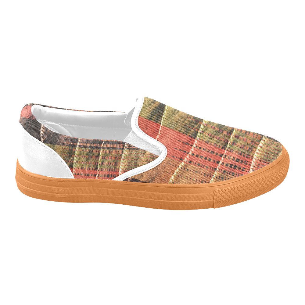 Batik Maharani #6 Vertical - Jera Nour Slip-on Canvas Shoes for Men/Large Size (Model 019)