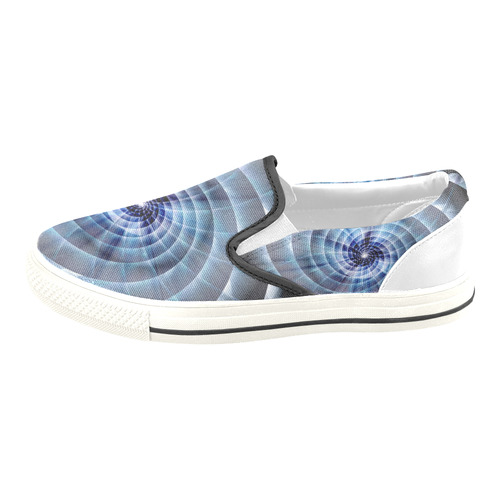 Spiral Eye 3D - Jera Nour Men's Slip-on Canvas Shoes (Model 019)