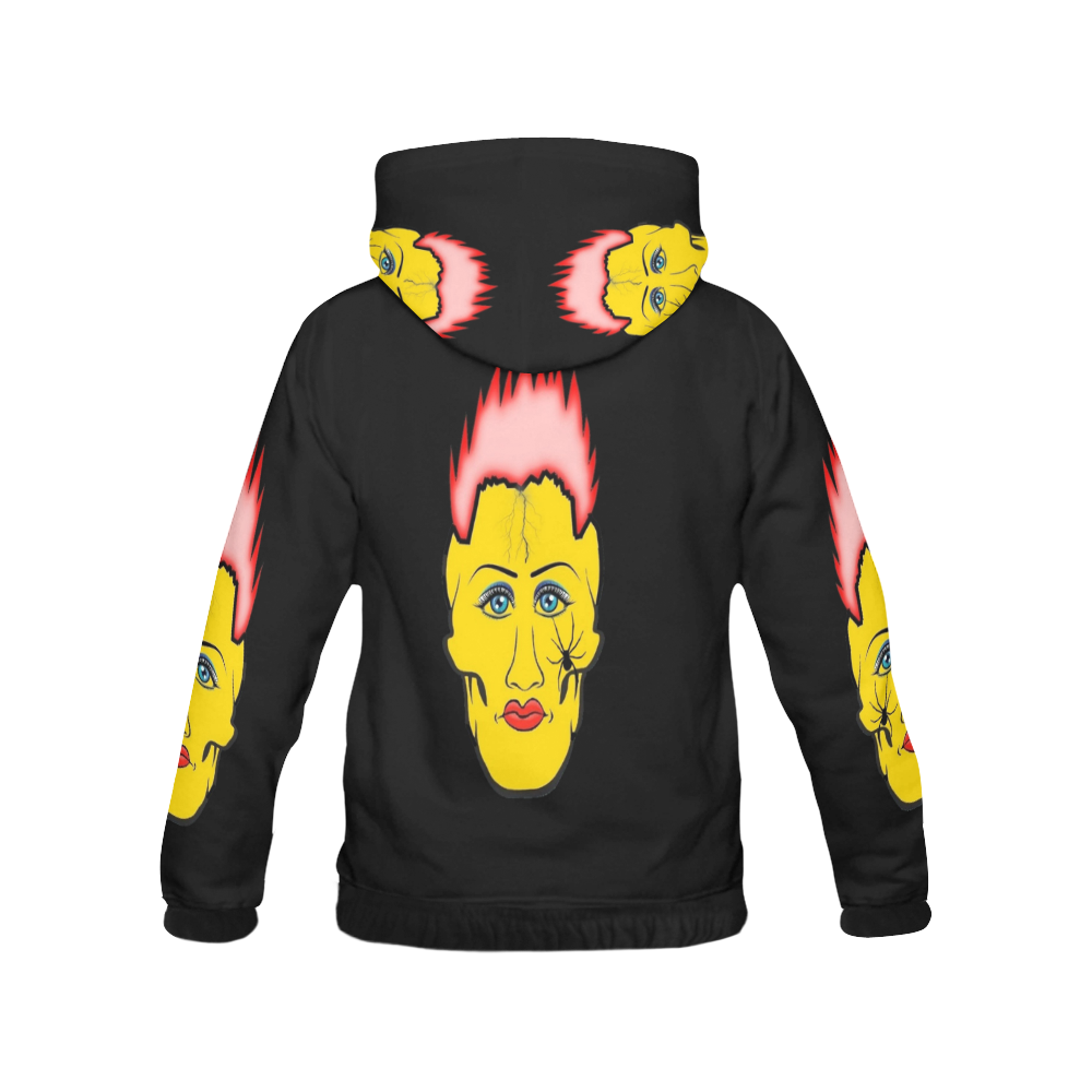 Skully Lady by Popart Lover All Over Print Hoodie for Men (USA Size) (Model H13)