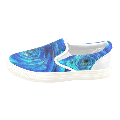 Galaxy Wormhole Spiral 3D - Jera Nour Slip-on Canvas Shoes for Men/Large Size (Model 019)