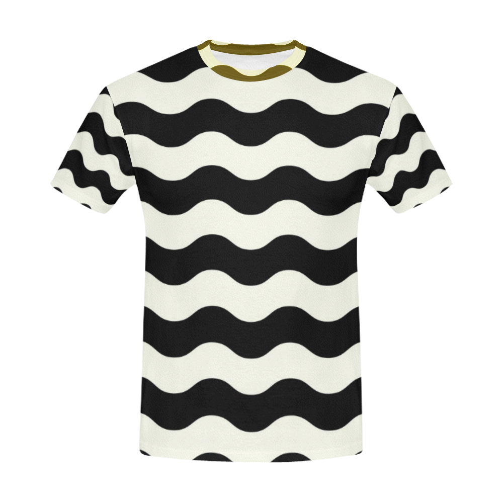 MEN CREATIVE TSHIRT : Old 50 Waves All Over Print T-Shirt for Men (USA Size) (Model T40)