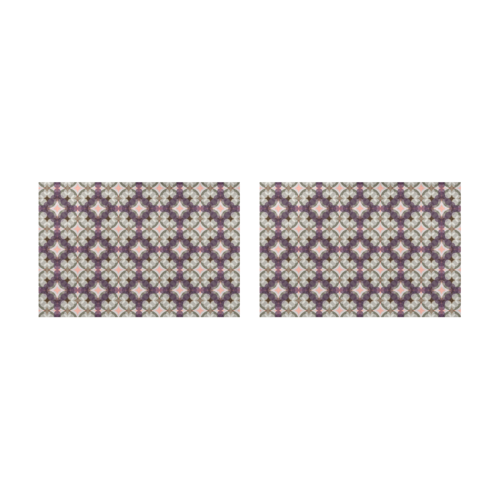 Violet Kaleidoscope Pattern Placemat 12’’ x 18’’ (Set of 2)