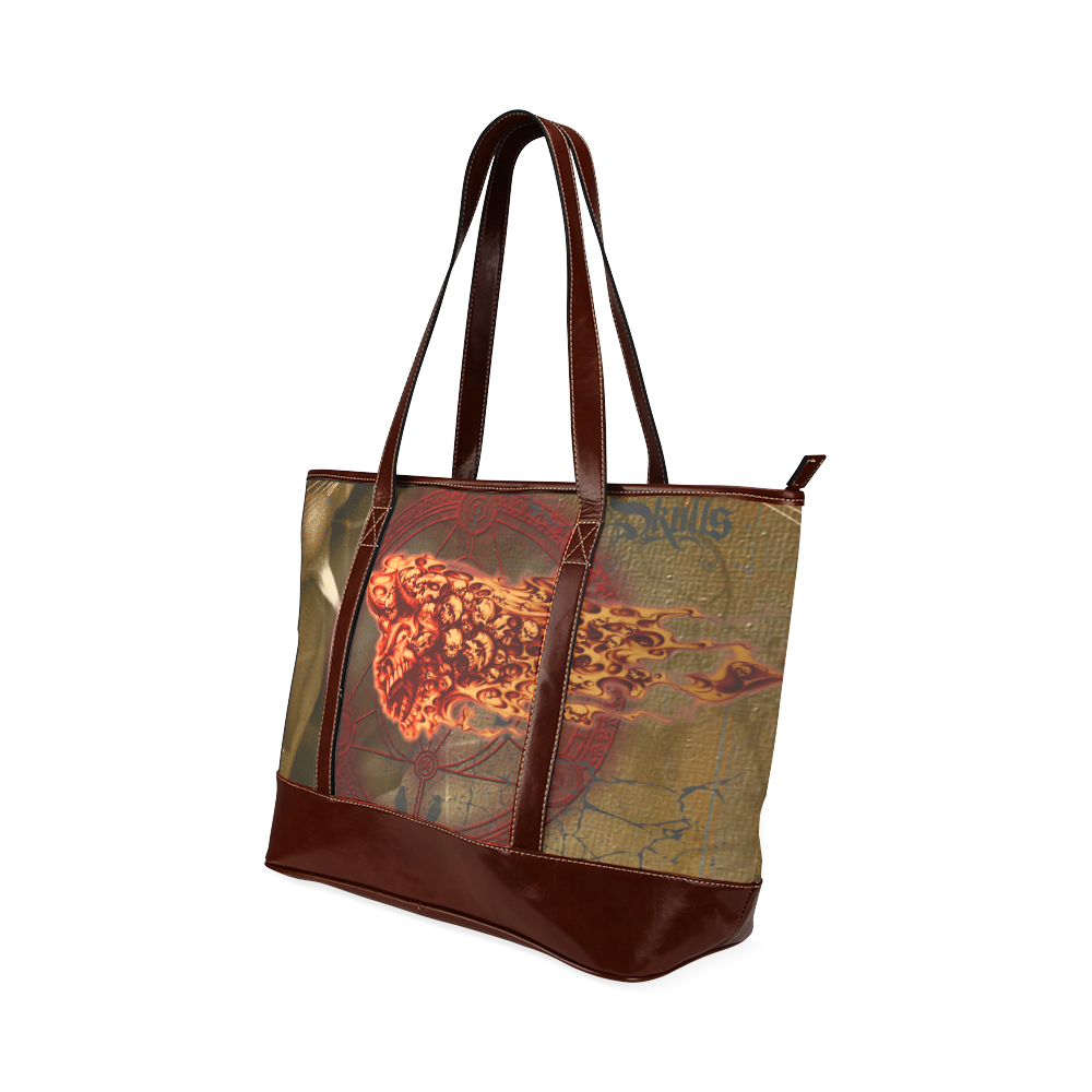 Awesome, creepy flyings skulls Tote Handbag (Model 1642)