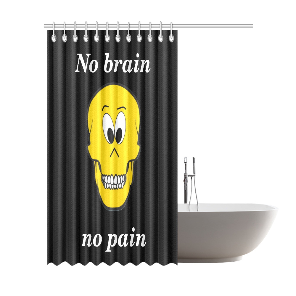 Fun Skully by Popart Lover Shower Curtain 72"x84"